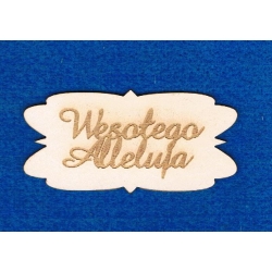 BEERMATA #1,5mm Wesołego Alleluja 6,5x3,5cm / tabliczka ozdobna   / Scrapbooking / I , birmata